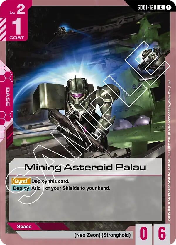 Image for Mining Asteroid Palau (GD01-128) (Newtype Rising) (GD01) - Gundam Card Game