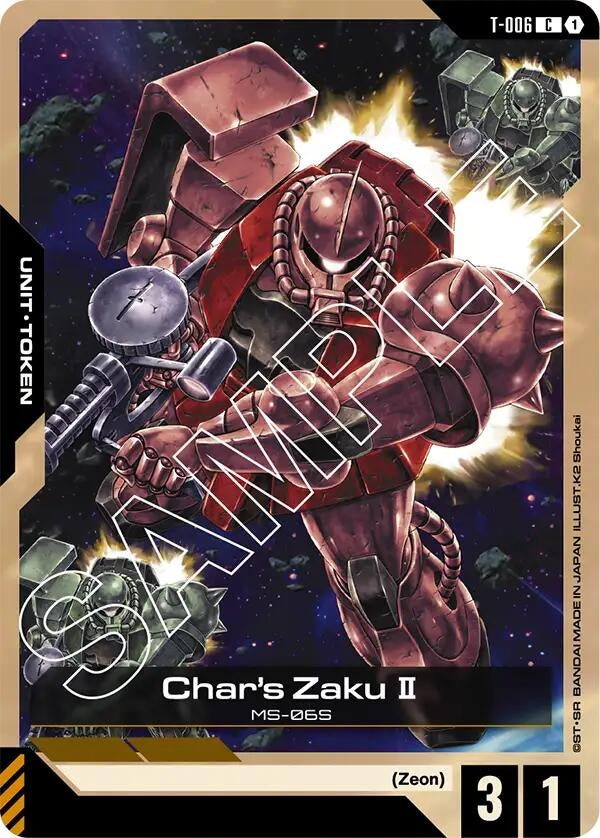 Image for Char's Zaku II (T-006) Token (T-006) (Newtype Rising) (GD01) - Gundam Card Game