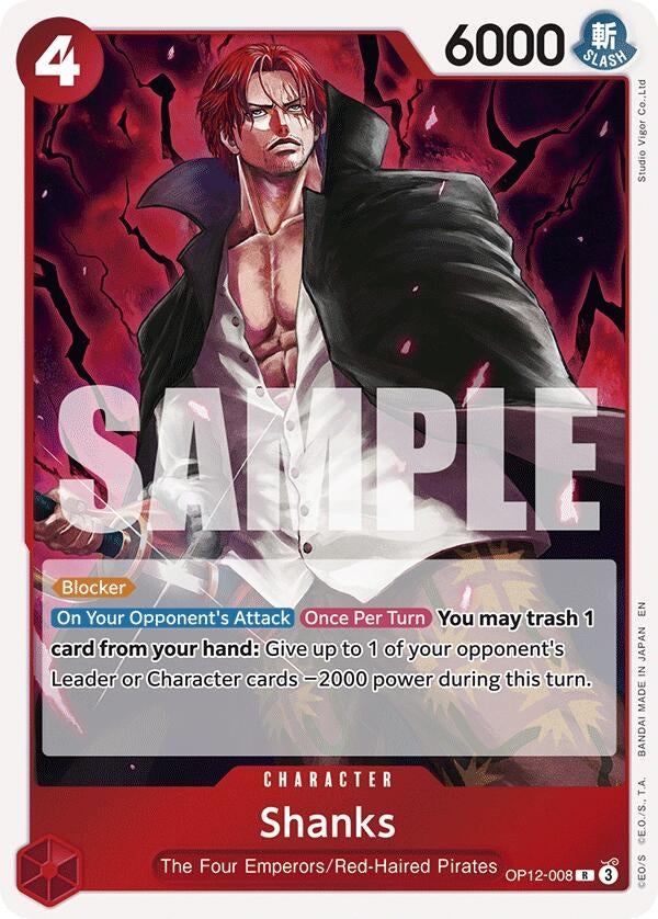Image for Shanks (008) (OP12-008) (Legacy of the Master) (OP12) - One Piece Card Game
