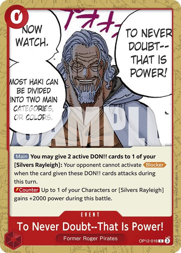 Image for To Never Doubt--That Is Power! (OP12-016) (Legacy of the Master) (OP12) - One Piece Card Game