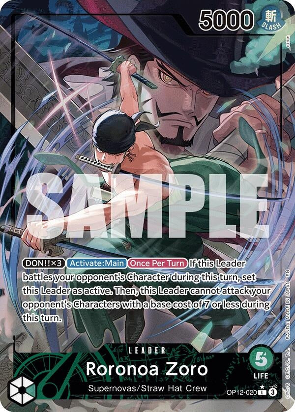 Image for Roronoa Zoro (020) (Alternate Art) (OP12-020) (Legacy of the Master) (OP12) - One Piece Card Game