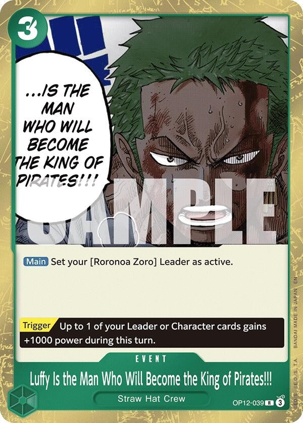 Image for Luffy Is the Man Who Will Become the King of Pirates!!! (OP12-039) (Legacy of the Master) (OP12) - One Piece Card Game