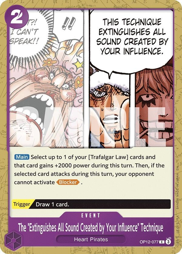 Image for The "Extinguishes All Sound Created by Your Influence" Technique (OP12-077) (Legacy of the Master) (OP12) - One Piece Card Game