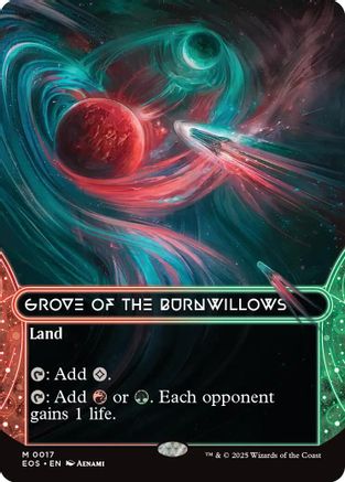 Grove of the Burnwillows (EOS-017) (Borderless) [Edge of Eternities: Stellar Sights] Foil