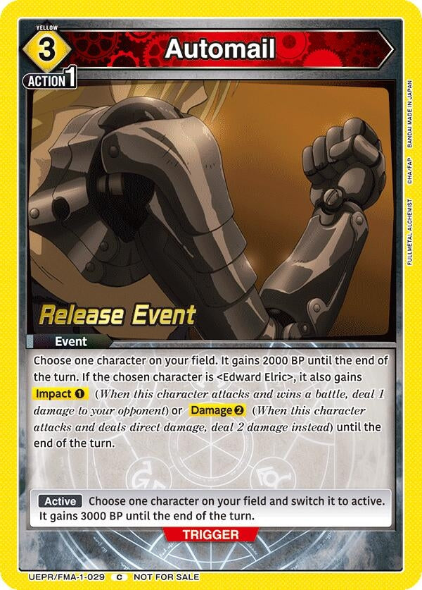 Image for Automail (UEPR/FMA-1-029) (UE09BT: FULLMETAL ALCHEMIST Release Event Cards) (UE09BT_RE) - Union Arena