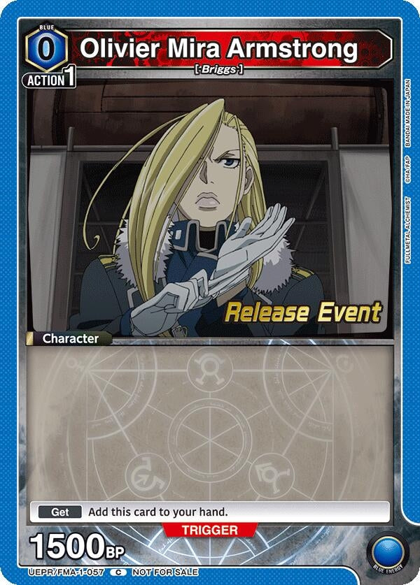 Image for Olivier Mira Armstrong (057) (UEPR/FMA-1-057) (UE09BT: FULLMETAL ALCHEMIST Release Event Cards) (UE09BT_RE) - Union Arena