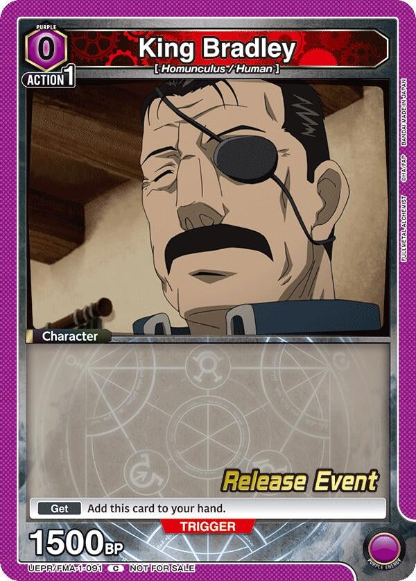 Image for King Bradley (091) (UEPR/FMA-1-091) (UE09BT: FULLMETAL ALCHEMIST Release Event Cards) (UE09BT_RE) - Union Arena