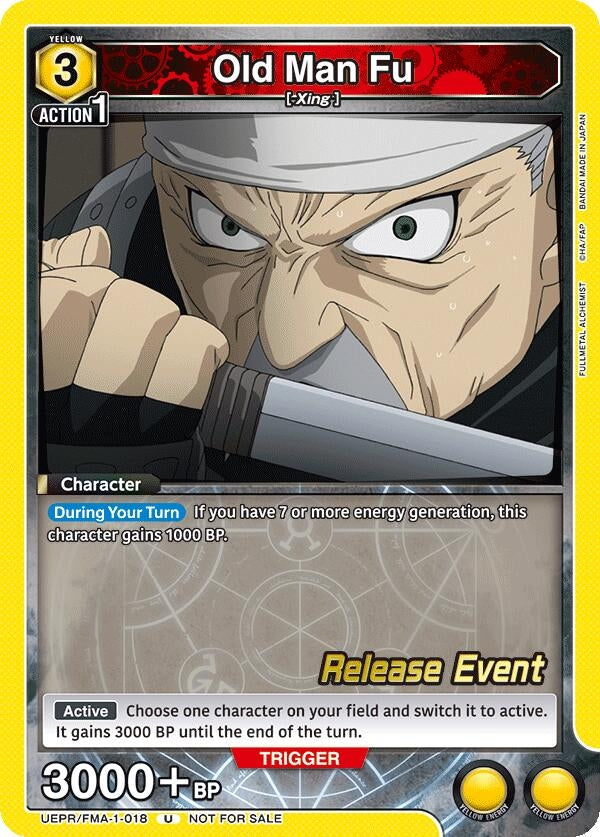 Image for Old Man Fu (UEPR/FMA-1-018) (UE09BT: FULLMETAL ALCHEMIST Release Event Cards) (UE09BT_RE) - Union Arena