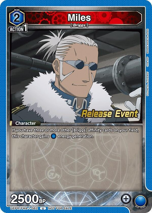 Image for Miles (UEPR/FMA-1-062) (UE09BT: FULLMETAL ALCHEMIST Release Event Cards) (UE09BT_RE) - Union Arena