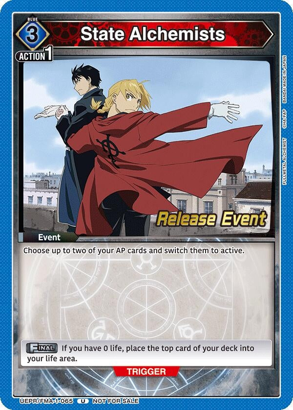 Image for State Alchemists (UEPR/FMA-1-065) (UE09BT: FULLMETAL ALCHEMIST Release Event Cards) (UE09BT_RE) - Union Arena