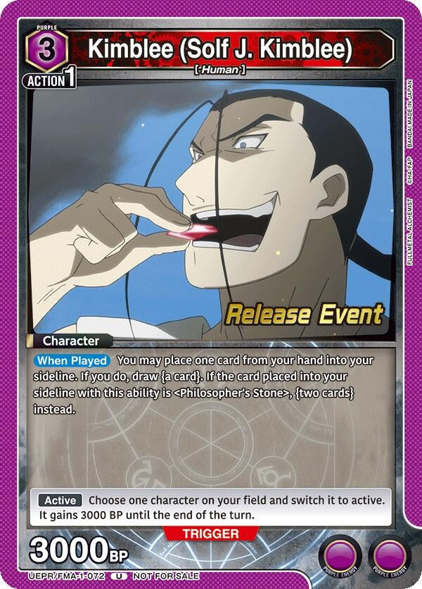 Image for Kimblee (Solf J. Kimblee) (072) (UEPR/FMA-1-072) (UE09BT: FULLMETAL ALCHEMIST Release Event Cards) (UE09BT_RE) - Union Arena