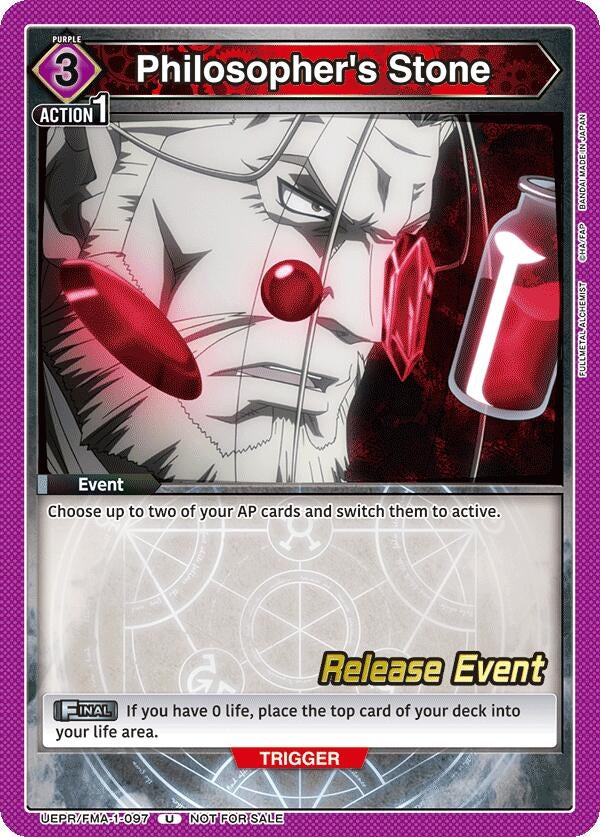 Image for Philosopher's Stone (UEPR/FMA-1-097) (UE09BT: FULLMETAL ALCHEMIST Release Event Cards) (UE09BT_RE) - Union Arena