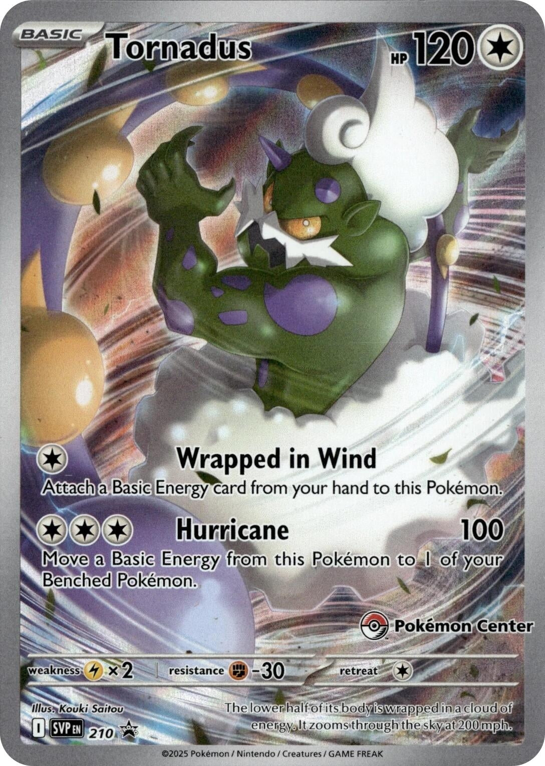 Image for Tornadus - 210 (Pokemon Center Exclusive) (210) (SV: Scarlet & Violet Promo Cards) (SVP) - Pokemon