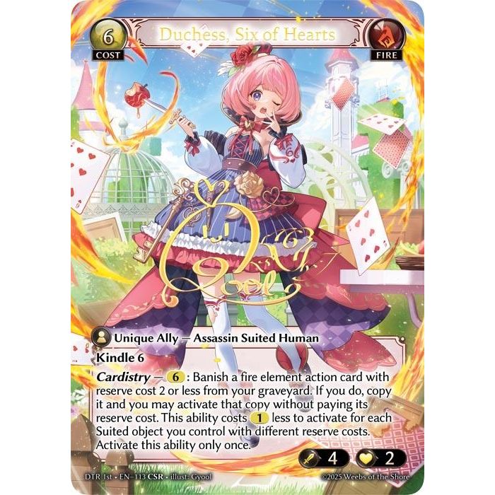 Image for Duchess, Six of Hearts (CSR) (113) (Distorted Reflections) - Grand Archive TCG