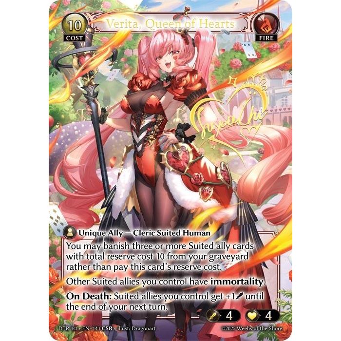 Image for Verita, Queen of Hearts (CSR) (141) (Distorted Reflections) - Grand Archive TCG