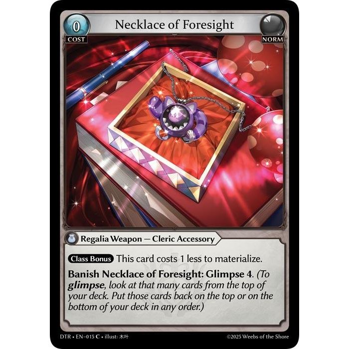 Image for Necklace of Foresight (015) (Distorted Reflections) - Grand Archive TCG