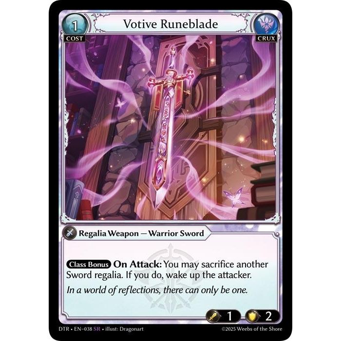 Image for Votive Runeblade (038) (Distorted Reflections) - Grand Archive TCG