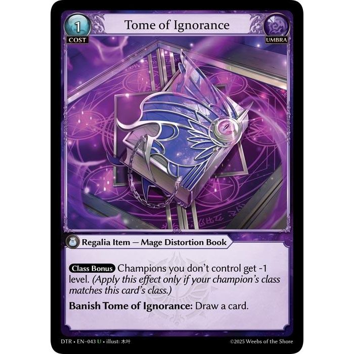 Image for Tome of Ignorance (043) (Distorted Reflections) - Grand Archive TCG