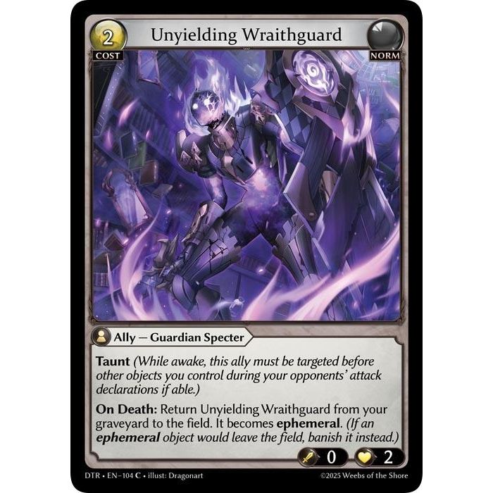 Image for Unyielding Wraithguard (104) (Distorted Reflections) - Grand Archive TCG