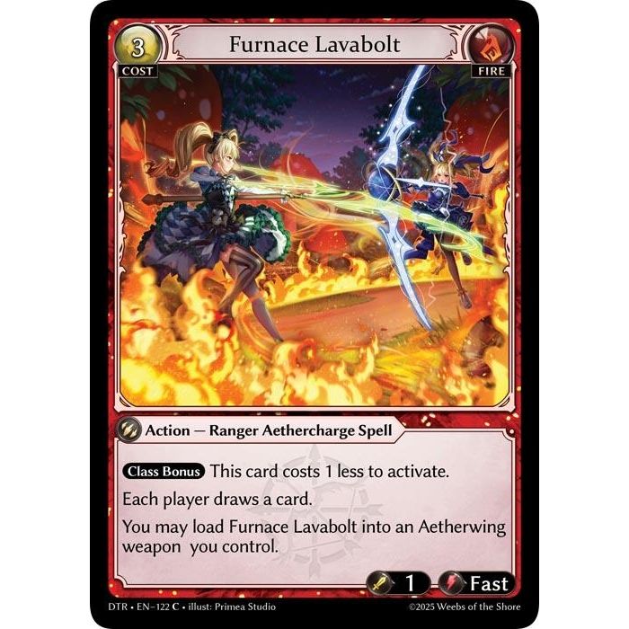 Image for Furnace Lavabolt (122) (Distorted Reflections) - Grand Archive TCG