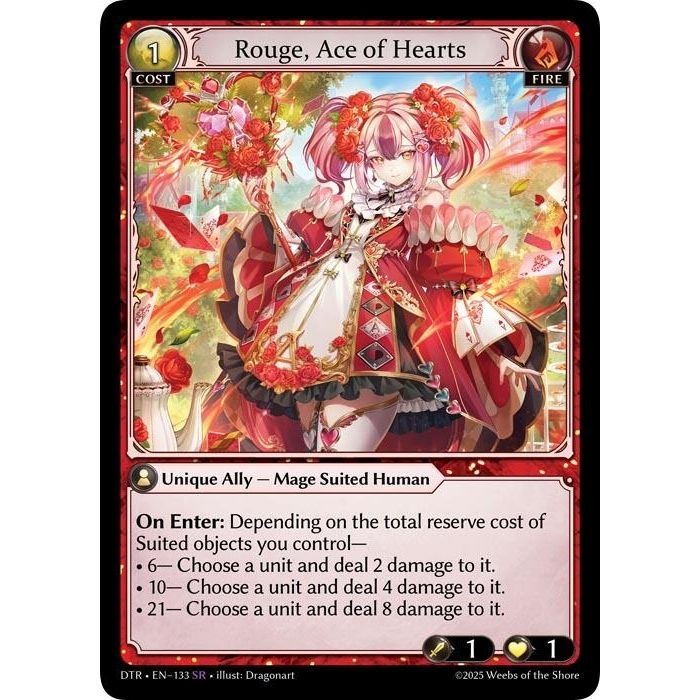 Image for Rouge, Ace of Hearts (133) (Distorted Reflections) - Grand Archive TCG