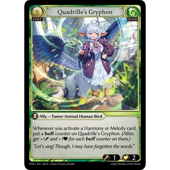 Image for Quadrille's Gryphon (186) (Distorted Reflections) - Grand Archive TCG