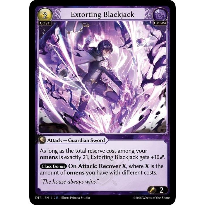 Image for Extorting Blackjack (212) (Distorted Reflections) - Grand Archive TCG