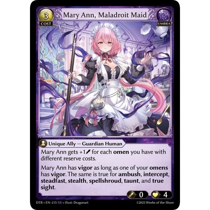 Image for Mary Ann, Maladroit Maid (215) (Distorted Reflections) - Grand Archive TCG