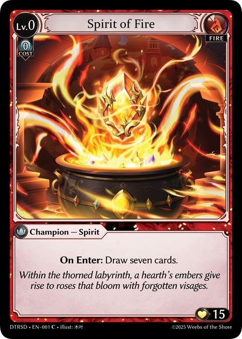 Image for Spirit of Fire (1) (Distorted Reflections Starter Decks) (DTRSD) - Grand Archive TCG