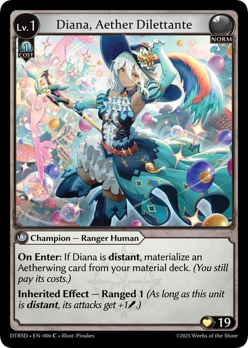 Image for Diana, Aether Dilettante (6) (Distorted Reflections Starter Decks) (DTRSD) - Grand Archive TCG