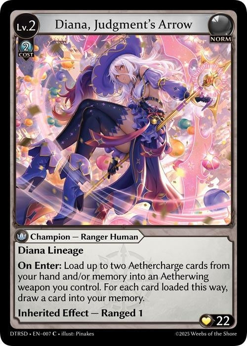 Image for Diana, Judgment's Arrow (7) (Distorted Reflections Starter Decks) (DTRSD) - Grand Archive TCG