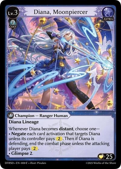 Image for Diana, Moonpiercer (8) (Distorted Reflections Starter Decks) (DTRSD) - Grand Archive TCG