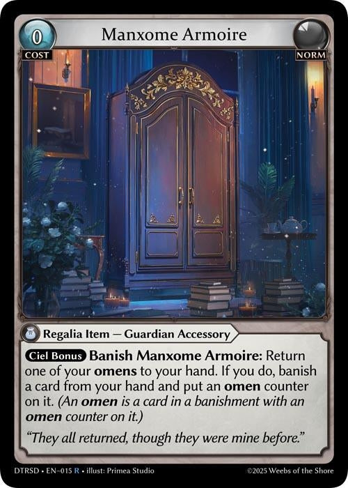 Image for Manxome Armoire (15) (Distorted Reflections Starter Decks) (DTRSD) - Grand Archive TCG