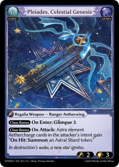Image for Pleiades, Celestial Genesis (21) (Distorted Reflections Starter Decks) (DTRSD) - Grand Archive TCG