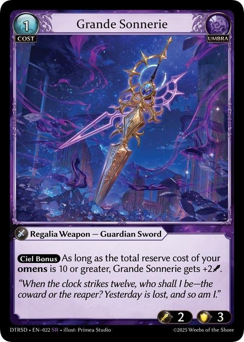 Image for Grande Sonnerie (22) (Distorted Reflections Starter Decks) (DTRSD) - Grand Archive TCG