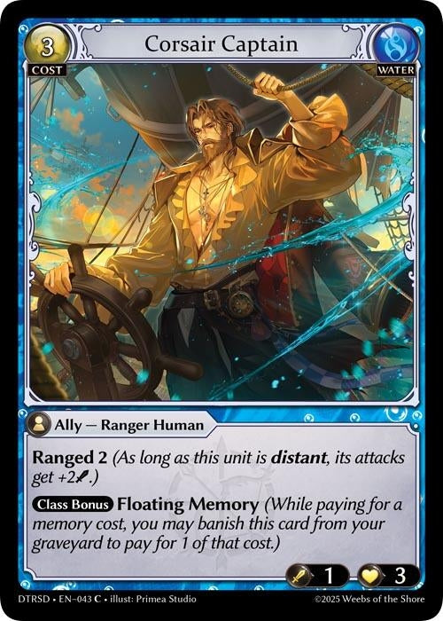Image for Corsair Captain (43) (Distorted Reflections Starter Decks) (DTRSD) - Grand Archive TCG