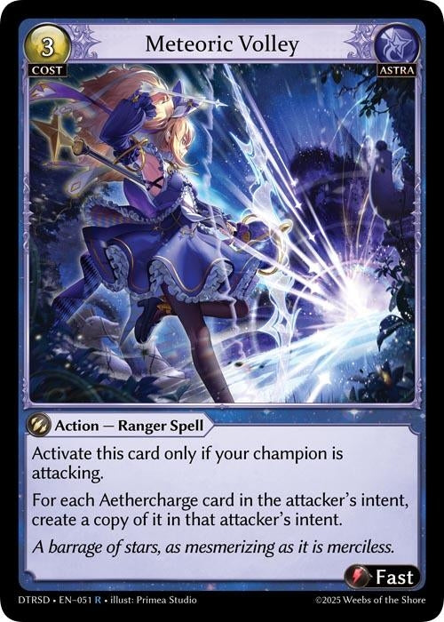 Image for Meteoric Volley (51) (Distorted Reflections Starter Decks) (DTRSD) - Grand Archive TCG