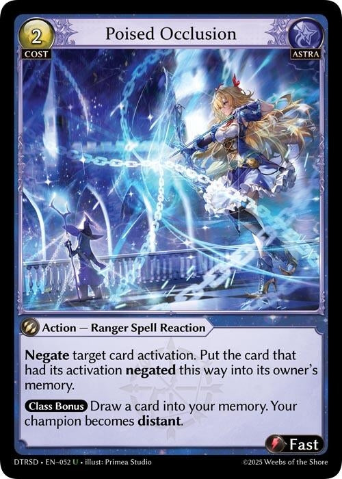 Image for Poised Occlusion (52) (Distorted Reflections Starter Decks) (DTRSD) - Grand Archive TCG