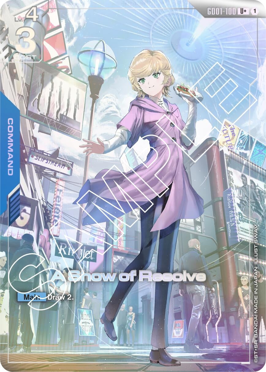 Image for A Show of Resolve (U+) (GD01-100) (Newtype Rising) (GD01) - Gundam Card Game