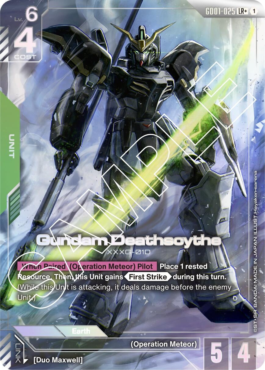 Image for Gundam Deathscythe (GD01-025) (LR+) (GD01-025) (Newtype Rising) (GD01) - Gundam Card Game