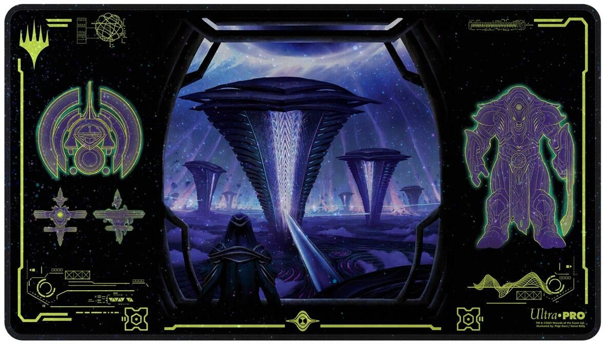 Image for Edge of Eternities Holofoil Playmat - Black Mythic for Magic: The Gathering - Playmats
