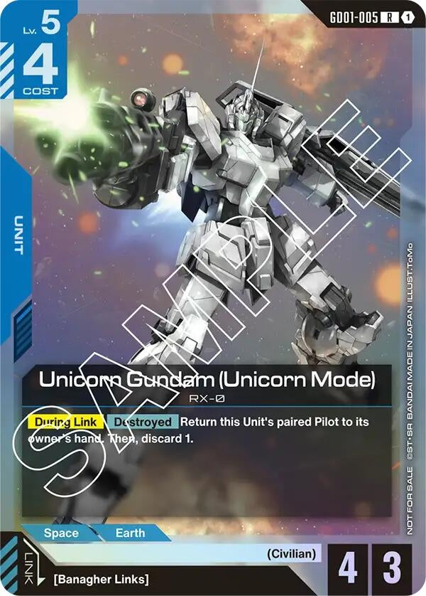 Image for Unicorn Gundam (Unicorn Mode) (Launch Event) (GD01-005) (Gundam Promotional Cards) (GCG-PR) - Gundam Card Game