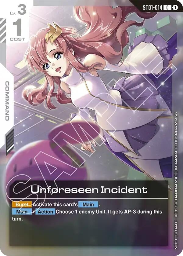 Image for Unforeseen Incident (Store Tournament Participant Pack 01) (ST01-014) (Gundam Promotional Cards) (GCG-PR) - Gundam Card Game