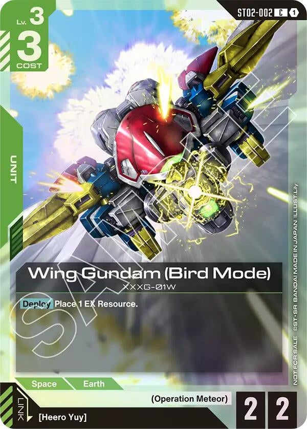 Image for Wing Gundam (Bird Mode) (Store Tournament Participant Pack 01) (ST02-002) (Gundam Promotional Cards) (GCG-PR) - Gundam Card Game