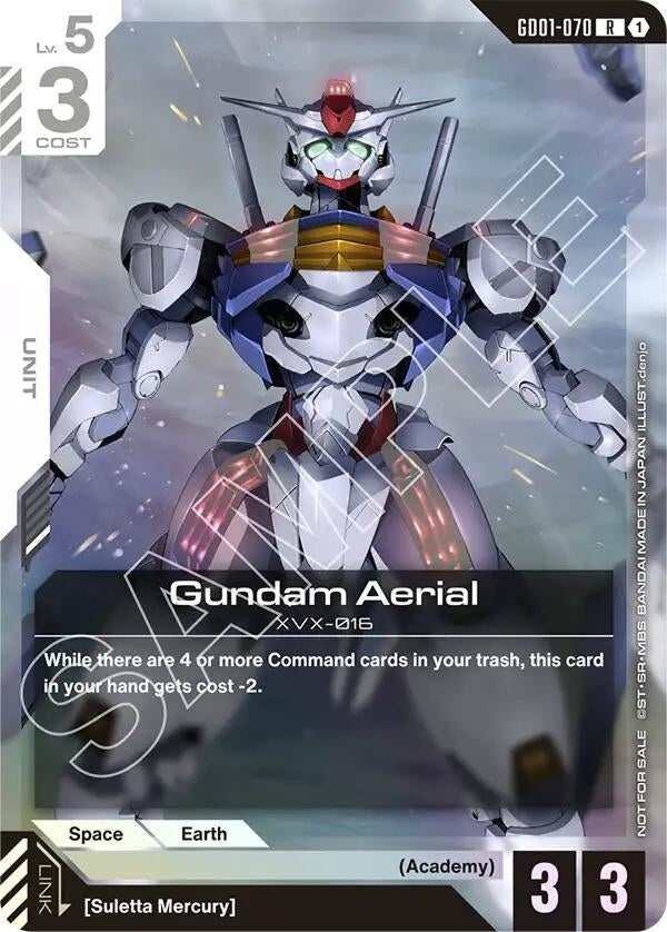 Image for Gundam Aerial (Store Tournament Participant Pack 01) (GD01-070) (Gundam Promotional Cards) (GCG-PR) - Gundam Card Game