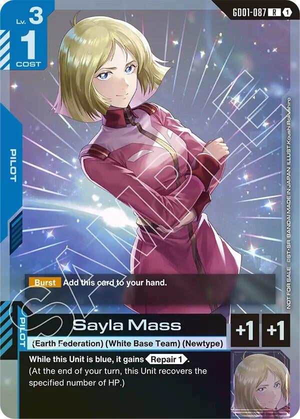 Image for Sayla Mass (Store Tournament Participant Pack 01) (GD01-087) (Gundam Promotional Cards) (GCG-PR) - Gundam Card Game