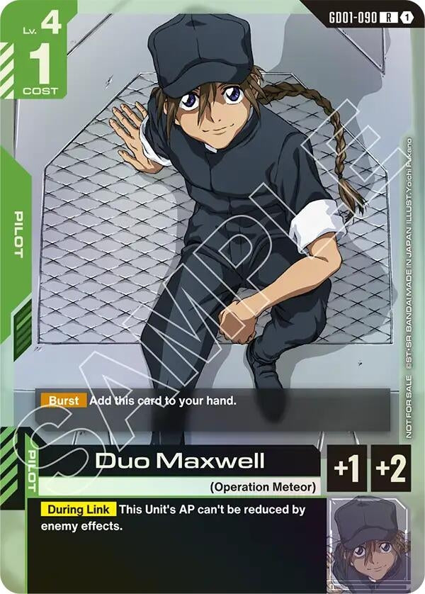 Image for Duo Maxwell (Store Tournament Participant Pack 01) (GD01-090) (Gundam Promotional Cards) (GCG-PR) - Gundam Card Game
