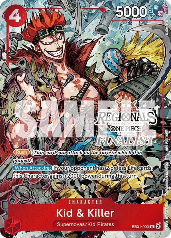 Image for Kid & Killer (Offline Regional Finalist Card Set 2025 Vol.2) (EB01-003) (One Piece Promotion Cards) (OP-PR) - One Piece Card Game