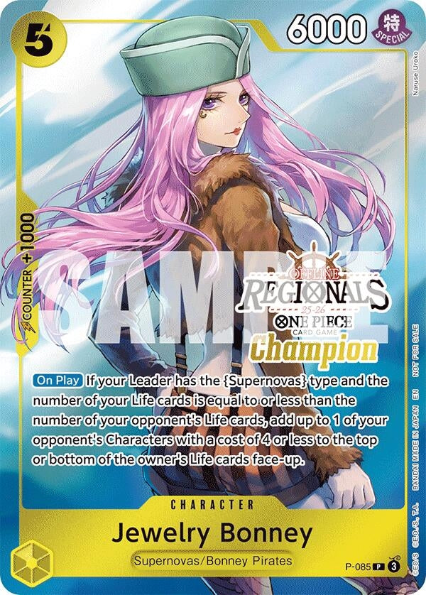 Image for Jewelry Bonney (Offline Regional Champion Card Set 2025 Vol.2) (P-085) (One Piece Promotion Cards) (OP-PR) - One Piece Card Game
