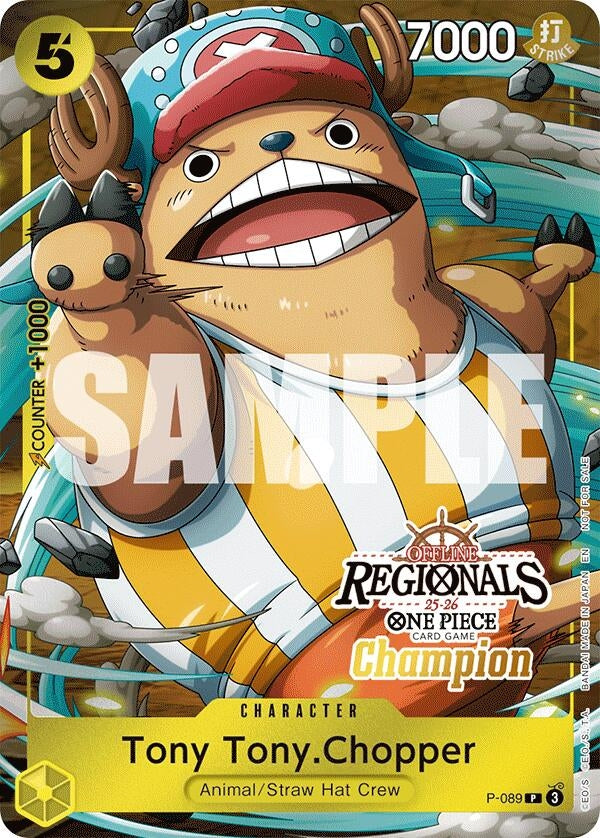 Image for Tony Tony.Chopper (Offline Regional Champion Card Set 2025 Vol.2) (P-089) (One Piece Promotion Cards) (OP-PR) - One Piece Card Game